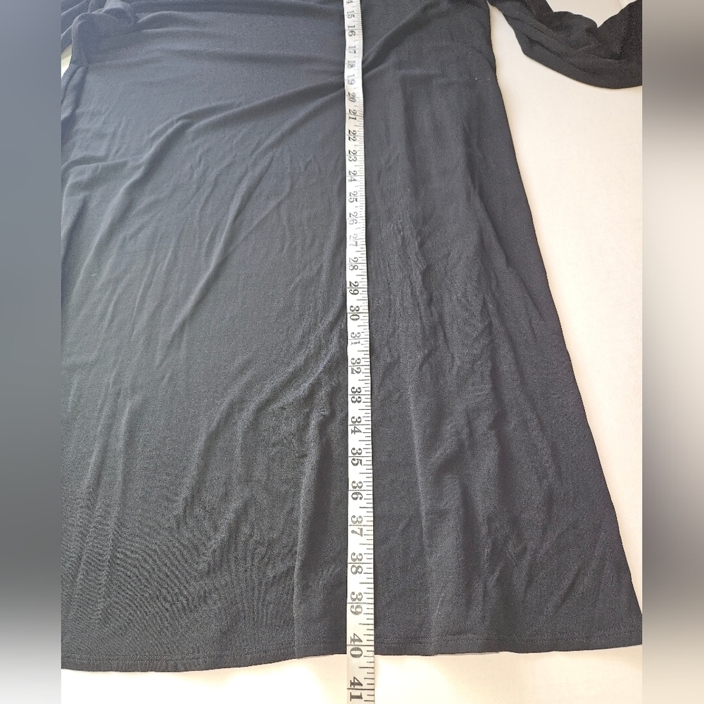🌸 Eileen Fisher | 100% Silk Turtleneck Midi Dress, size L - Picture 5 of 10
